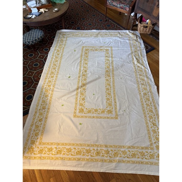 Williams-Sonoma French Border Style Floral Banquet Tablecloth 103 X 70 READ - Picture 5 of 16